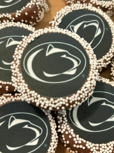 Chocolate Covered Oreos with Penn State University Logo